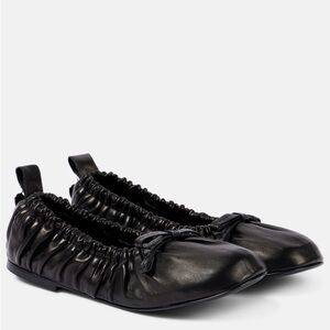 Acne Black Leather Flats